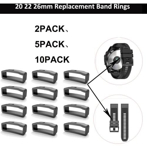 20mm 22mm 26mm replacement Loop Ring Holder for Garmin Fenix 6S 6X 6 Pro 5X 5S 5 5 Plus 3 HR silicone Rubber Clasp Keeper