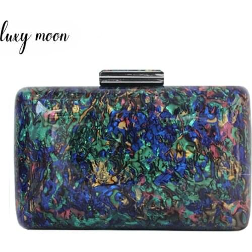 Luxy Moon Acrylic Handbag Women Evening Clutch Bags Party Wedding Purse Bags for Women Luxury Design Vintage Wallet ZD1514
