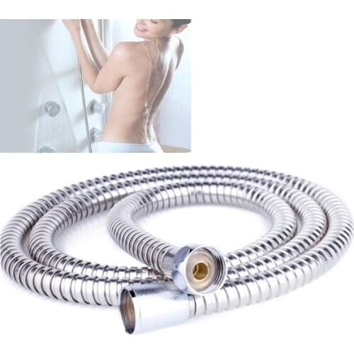 1m 1.5m 2m Meter Bathroom 201 Stainless Steel Explosion-proof Flexible Chrome Shower Tube Proof Hose Spring Tube Pull Pipe