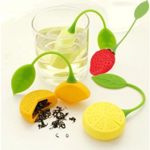 1 Pcs Silicone Strawberry Tea Infuser Teabag Kettle Loose Tea leaf Strainer Ball Holder Herbal Spice Filter Tea Teapot Tool 7D