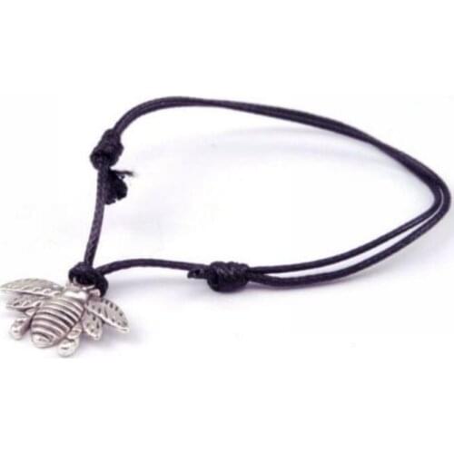 Mixed Style Vintage Silvers Bee Peace Sign Cross LOVE Charm Friendship Bracelet Bangle For Women Jewelry Accessories 10pcs Z1409