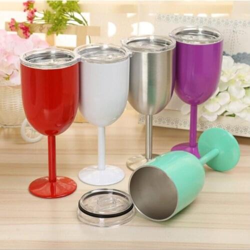 304 Stainless Steel Double Red Wine Glass Creative Thermos Glass Car Glass Juice Drink Champagne Goblet Party Bar Tool