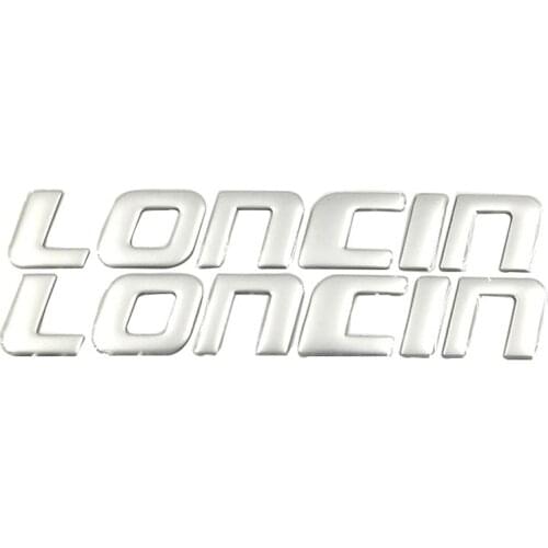 3D Silver Logo Badge for Loncin LX650 LX120 LX150 Motorcycle Modified Waterproof Scratch-resistant Stickers