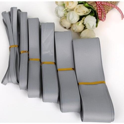 5 Yards 7/10/15/20/25/38mm Gray Grosgrain Ribbons Packing Material DIY Crafts Decor Wedding Party Decoration Gift Wrapping