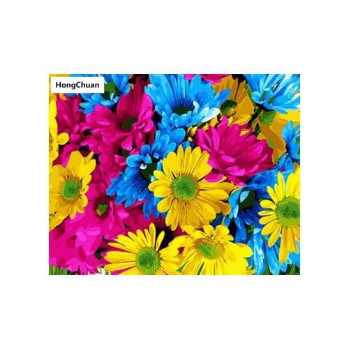 Diamond embroidery, colorful flowers 5D, diamond painting, cross stitch, 3D square, diamond mosaic, home decoration, Christmas