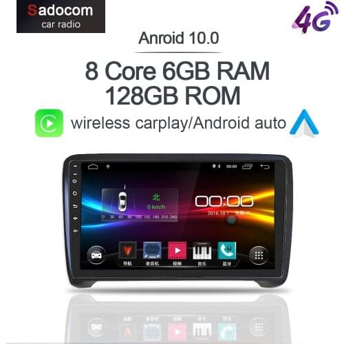 6GB+128GB Carplay DSP 9" Android 10.0 4G LTE Bluetooth car radio RDS autoradio Car DVD Player GPS For Audi TT 2006 2007 - 2015