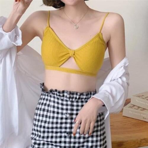 Beauty Back Bra Women Sexy Deep V-Neck Solid Color Tube Top Summer Women Seamless Sexy Tank Tops Fashion Vest Crop Top