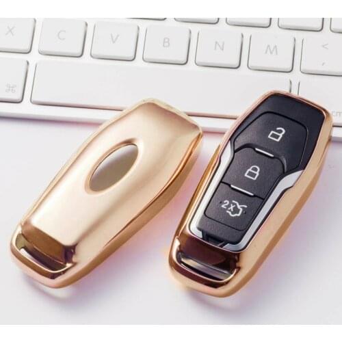 Tpu Car Key Case Cover For Ford Fiesta Focus 2 3 Kuga Mondeo Mk4 MK3 MK5 Ranger S C Max Explorer 5 ST F15 Key Holder Accessories