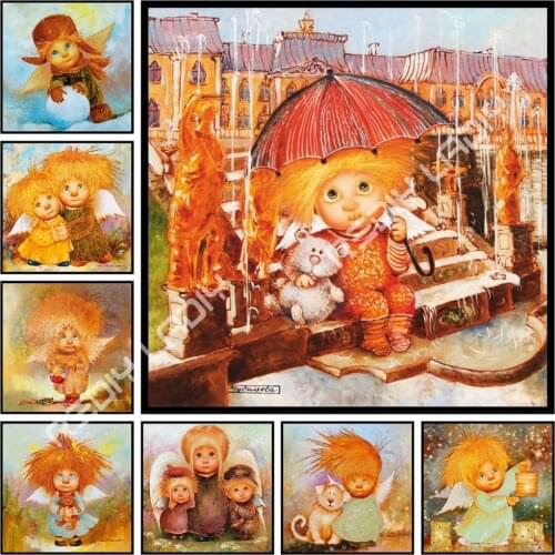 DIY Diamond Embroidery Angel Girl Diamond Painting Full Square/Round Rhinestones Mosaic Picture Hobby & Crafts Home Decoration