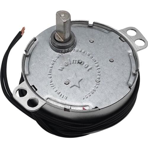 AC5V 6V 9V 12V 24V 110V 220V TYC Metal Gear Synchronous Reduction Gear Motor Single Flat Shaft
