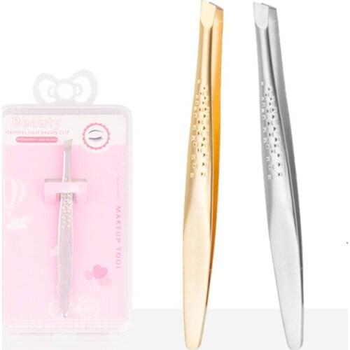 Hot Sale Stainless Steel Make Up Tool Eyelash Eyebrow Hair Removal Tweezer Face Hair Remover Nipper Forceps Cosmetic Tool