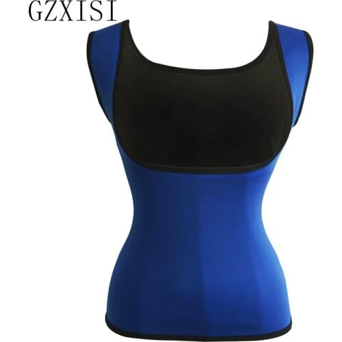 GZXISI Womens Neoprene Waist Trainer Adjust Vest Postpartum Tummy Trimmer Body Fat Burne Body Shaper Waist Cincher Corsets