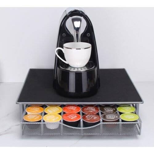 Coffee Capsule Storage Organizer Drawer Metal Holder Practical Stand Shelves Iron Rack for Dolce Gusto Coffee Machine Maker Base