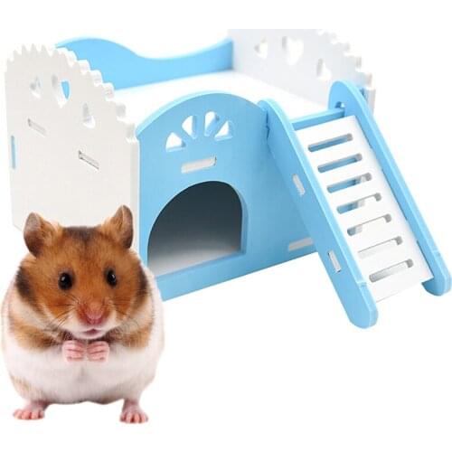 Hamster Hideout House Hamster Exercise Toy Small Animal House with Ladder Exercise Play Toys Mouse Rat Small Animals