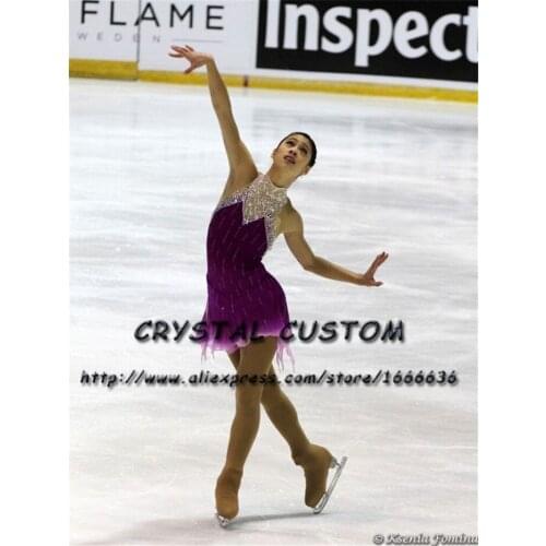 Custom Figure Skating Dresses Graceful New Brand Girls Ice Skating Dresses For Competition DR4301