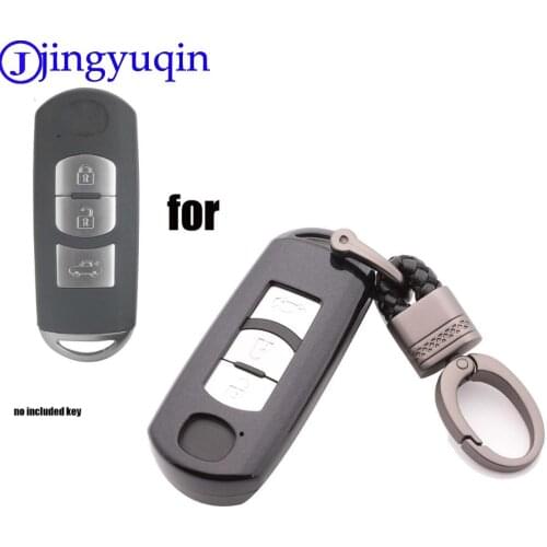 Jingyuqin Paint Abs Car Key Cover Case For Mazda 2 3 6 Axela Atenza CX-5 CX5 CX-7 CX-9 2014 2015 2016 2017 Smart 2/3 Styling