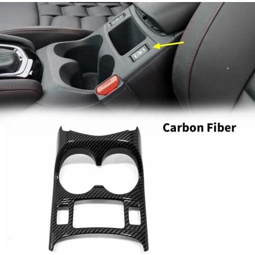 Carbon Fiber Console Central Front Water Cup Holder Trim Car Interior Trim for Nissan Qashqai J11 2014 - 2018 2019