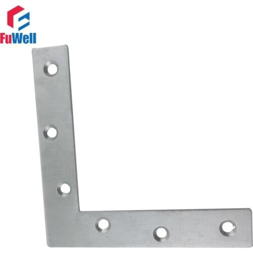 2pcs 150mm x 150mm L Type Bracket Stainless Steel 2mm Thickness Mending Repair Plate Connector Corner Angle Bracket