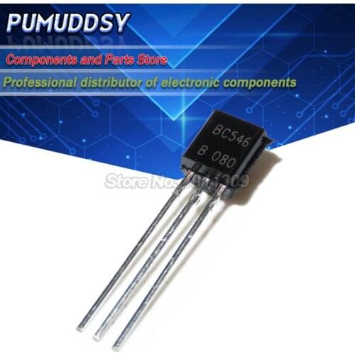 100PCS BC546 in-line triode transistor TO-92 0.1A IC