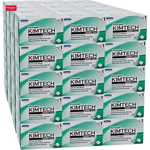 Best Price 280 PCS KIMTECH Kimwipes Fiber cleaning paper kimperly wipes Optical fiber wiping paper USA Import Free shipping
