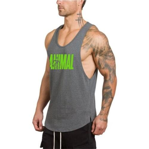 New Brand Workout Cotton Gym Mens Tank Top Clothing Bodybuilding Musculation Fitness Singlets Vest Sport Sleeveless Shirt