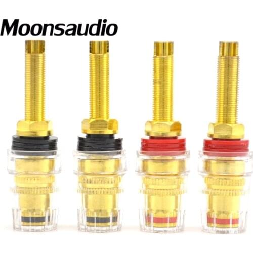 Moonsaudio 4PCS Gold Plated Binding Post speaker connector Power Amplifier Connector