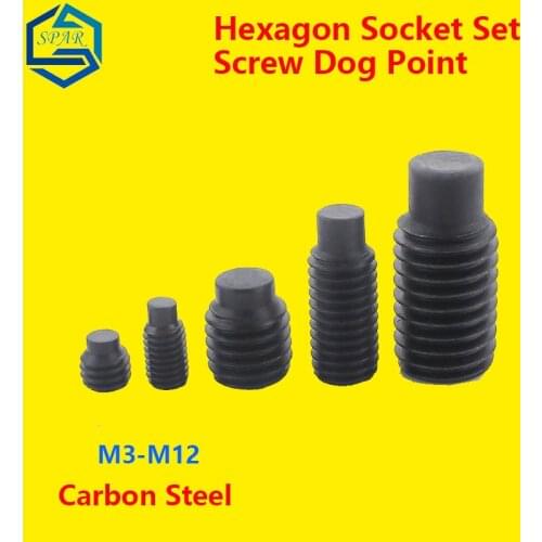 Hex Socket Set Screw Dog Point Grub Convex End Screw Hexagon Socket Set Screws With Dog Point Convex End Set Screw 12.9 Class