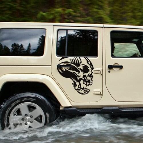 Stickers for car decoration doors skull head vinyl car stickers for SUV PICKUP body door rear door and bonnet car decals