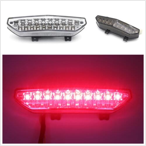 Aftermarket free shipping motorcycle parts LED Tail Brake Light Turn Signals for Kawasaki Ninja ZX6R ZX 6R 2007 2008 CLEAR