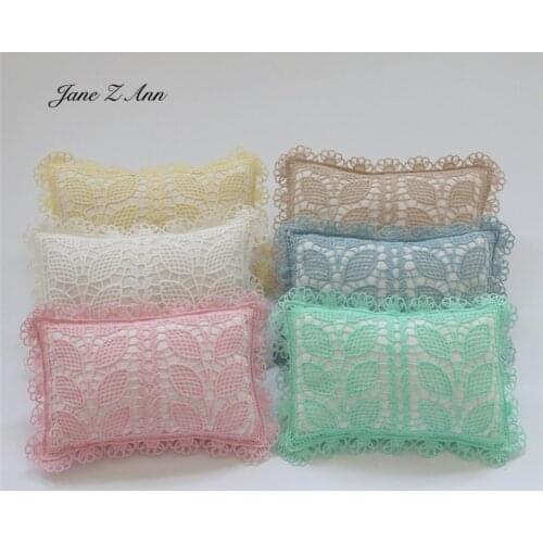Children photography props Newborn baby handmade lace round cushion blanket + pillow set studio shooting accessories