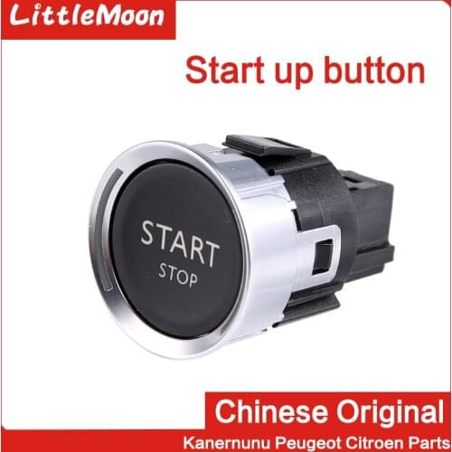 LittleMoon Original one-button start button Start switch Close button for Peugeot 308 408 508 3008 2008 Citroen C4 C5 DS4 DS5DS6