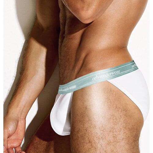 ORLVS New Cotton Men Underwear Briefs U Convex Comfortable Underpants Sexy Lingerie High Fork Slip Briefs Men Gay Panties OR6220