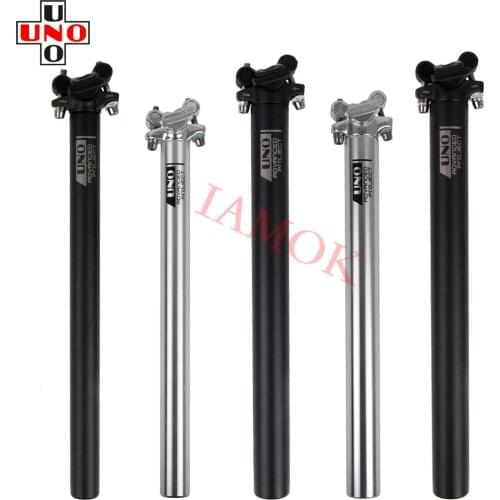 UNO SP-368 Bicycle Black/Silver Seat Post 350/400mm Iamok Bike Parts 25.4/27.2/28.6/30.9/31.6mm Seatpost