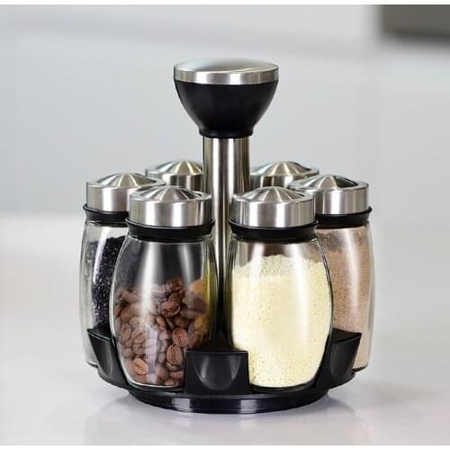 Condiment box seasoning kitchen salt seasoning condiment box glass condiment bottle