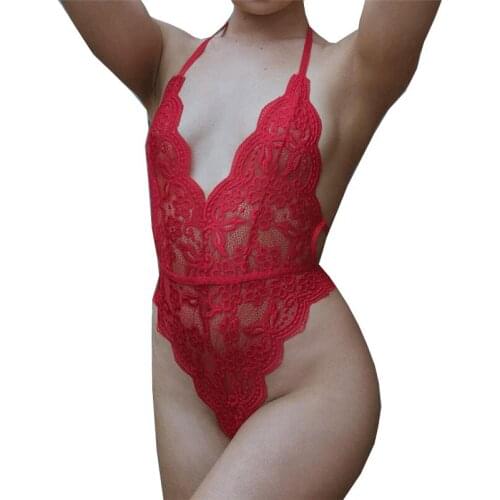 Plus Size See Through Erotic Sexy Lingerie Women Porno Lace Babydoll Dress Underwear Babydoll Sleepwear Chemises M-3XL