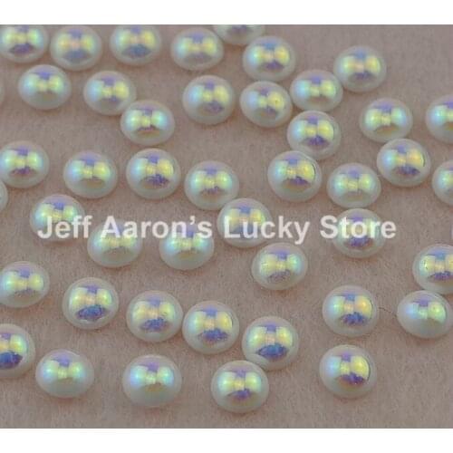 High Quality White AB 3D Nail Glitter Rhinestone Pearls For Nail Art Decoration Nail Supplies Tools 2mm to 6mm available