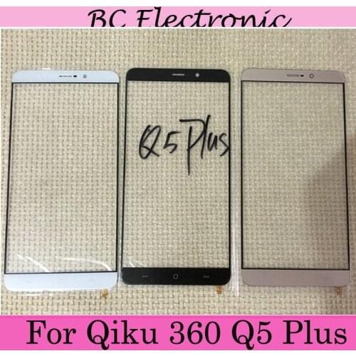 1PCS 6.0 inch For QIKU 360 Q5 Q 5 Plus Front Outer Glass Lens Repair Touch Screen Outer Glass without Flex cable