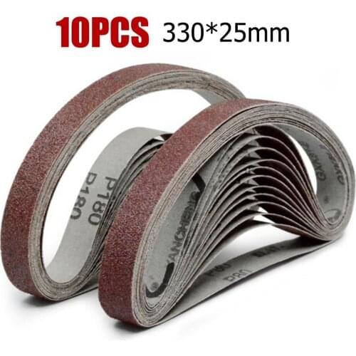 10Pcs 25X330mm Sanding Belt 40-1000Grit Grinding And Polishing For Angle Grinder Sanding Belts For Grinding Polishing