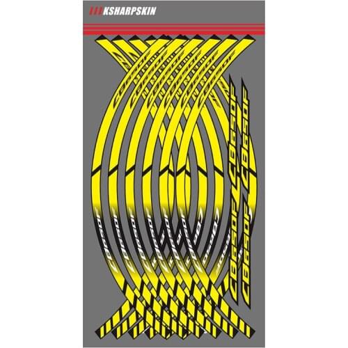 12 Strips Motorcycle Wheel Sticker Reflective Rim Stripe outer Rim Accessory Stickers For HONDA CB650F cb 650f