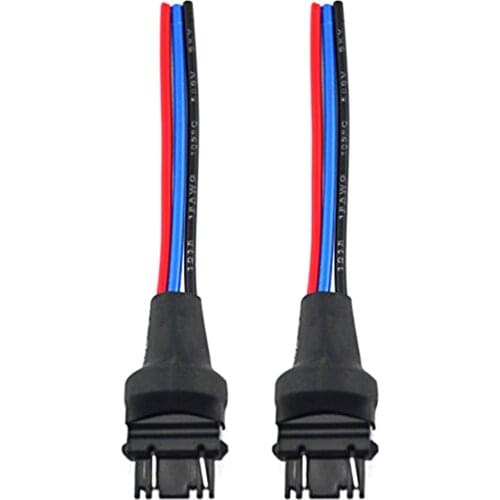 2pcs 3157 Male Adapter Wiring Harness 2-Wire Pigtails for Car DRL Brake Tail Light Stop Lamp Automobile Accessories