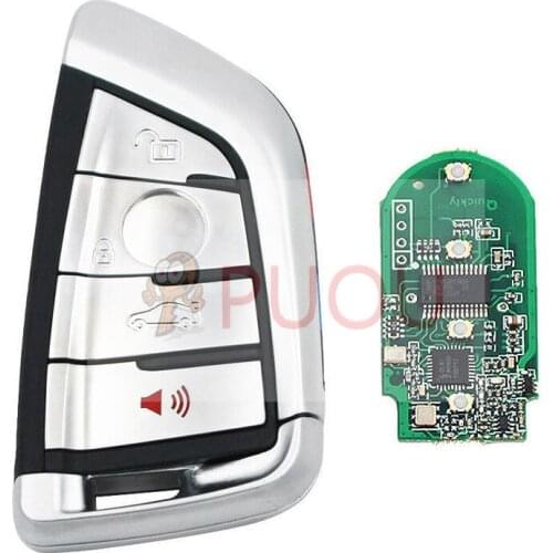 4B White Modified Smart Remote Key Fob 315MHz/ 434MHz / 868MHz for BMW CAS4 CAS1 2 3 4 5 6 7 X5 X6 CAS4+ FEM 2011-2017