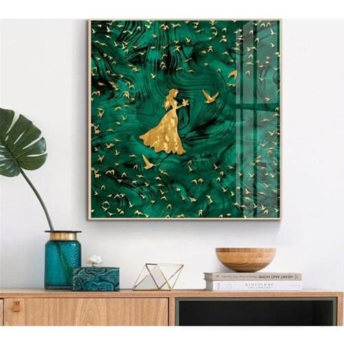 Nordic Style Abstract Canvas Painting for Posters and Artistic Photos of Nordic Decoration At Home for The Living Room North