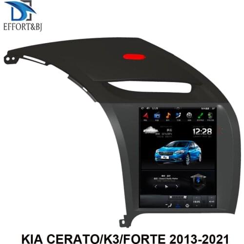 10.4 inch Tesla style Screen Android 9.0 Car GPS Navigation For KIA CERATO/K3/FORTE 2013-2021 Car radio player Car multimedia