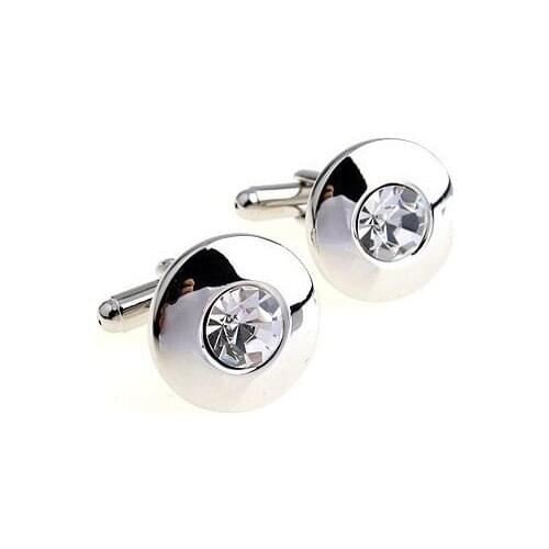 Free shipping 3 pairs/lot brand new zircon cuff link anti-oxidation copper latest design