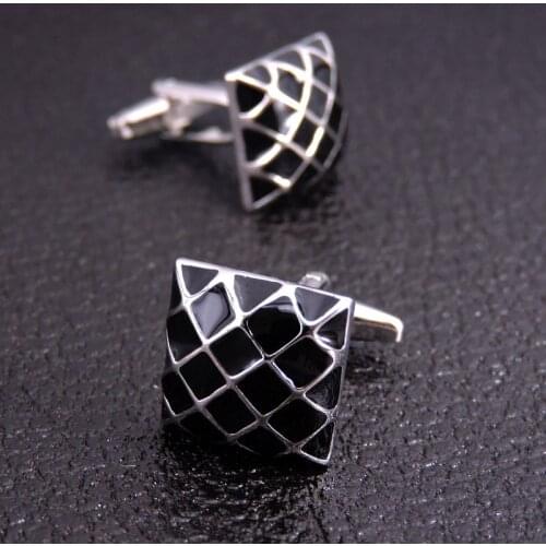 Free shipping, black square Cufflinks fashion mens shirt cufflinks senior designer exclusive design shirt button
