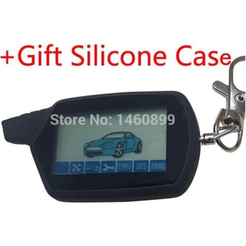 Top Quality A91 2-way LCD Remote Control +Gift Silicone Case For Vehicle Security Two way Car Alarm System Starline A91 Keychain