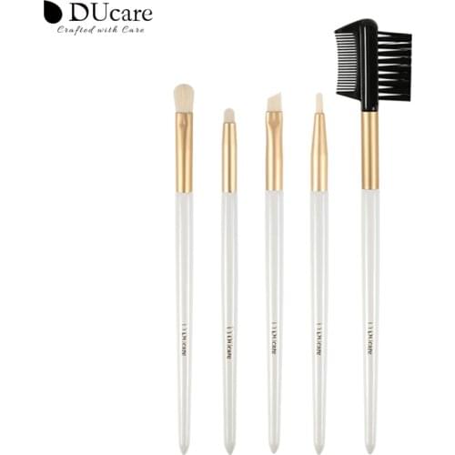DUcare 5PCS Eyeshadow Brush Makeup Brush Set Eyebrow Eyeliner Blending Brush Beauty Essential Makeup Tools
