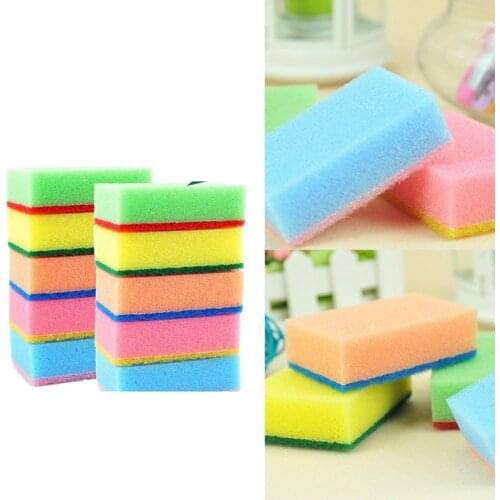 1pcs Colored Sponge Scouring Pads Kitchen Sponges Cleaner Dish Color Sponges Tool Household Random Cleaning Wash C2S3