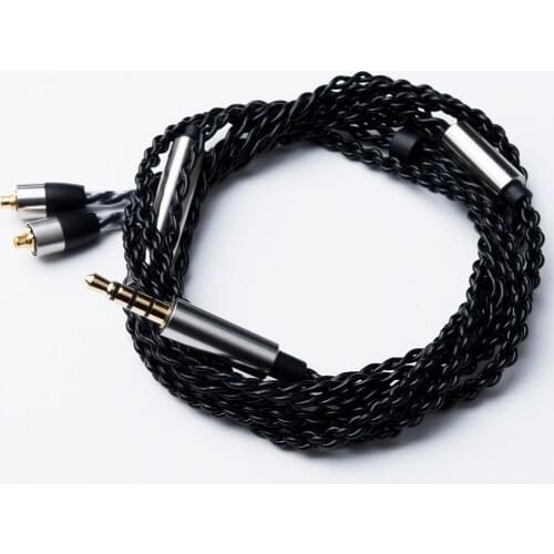 MMCX Earphone Cable With MIC Compatible with Android IOS system 3.5mm Earphone Repair Part For SE215 SE315 SE425 SE535 SE846 1PC