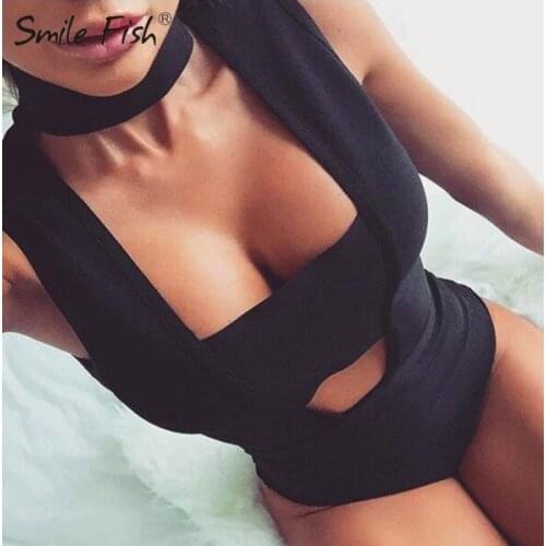 Summer Sexy Temptation Bodysuits Women Halter Sleeveless Skinny Jumpsuits Rompers Star mujer Bodysuits Femmale Overalls GV578